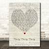 ABBA Money Money Money Script Heart Decorative Wall Art Gift Song Lyric Print