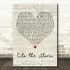 BANNERS Into the Storm Script Heart Decorative Wall Art Gift Song Lyric Print