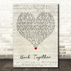 Babybird Back Together Script Heart Decorative Wall Art Gift Song Lyric Print