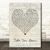 ILLENIUM Take You Down Script Heart Decorative Wall Art Gift Song Lyric Print