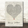 MC Devvo Donny Soldier Script Heart Decorative Wall Art Gift Song Lyric Print