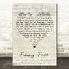 Donna Fargo Funny Face Script Heart Decorative Wall Art Gift Song Lyric Print