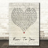 Lea Michele Run To You Script Heart Decorative Wall Art Gift Song Lyric Print