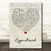 Linda Jones Hypnotized Script Heart Decorative Wall Art Gift Song Lyric Print
