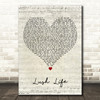 Zara Larsson Lush Life Script Heart Decorative Wall Art Gift Song Lyric Print
