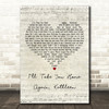 Josef Locke I'll Take You Home Again, Kathleen Script Heart Song Lyric Print