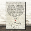 10cc Im Mandy Fly Me Script Heart Decorative Wall Art Gift Song Lyric Print