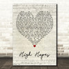 Pink Floyd High Hopes Script Heart Decorative Wall Art Gift Song Lyric Print