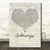 Citizen Cope Sideways Script Heart Decorative Wall Art Gift Song Lyric Print