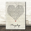 Jason Isbell Flagship Script Heart Decorative Wall Art Gift Song Lyric Print