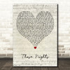 Skillet Those Nights Script Heart Decorative Wall Art Gift Song Lyric Print
