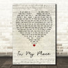 Coldplay In My Place Script Heart Decorative Wall Art Gift Song Lyric Print