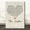 Badflower The Jester Script Heart Decorative Wall Art Gift Song Lyric Print