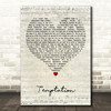 Heaven 17 Temptation Script Heart Decorative Wall Art Gift Song Lyric Print
