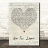 PJ Morton So In Love Script Heart Decorative Wall Art Gift Song Lyric Print