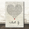 Kate Winslet What If Script Heart Decorative Wall Art Gift Song Lyric Print
