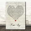 Bury Tomorrow For Us Script Heart Decorative Wall Art Gift Song Lyric Print