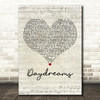 Easy Life Daydreams Script Heart Decorative Wall Art Gift Song Lyric Print