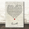 Natalie Weiss Quiet Script Heart Decorative Wall Art Gift Song Lyric Print