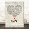 Ingrid Andress Both Script Heart Decorative Wall Art Gift Song Lyric Print