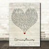 Rush Circumstances Script Heart Decorative Wall Art Gift Song Lyric Print