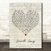 Staind Secret Song Script Heart Decorative Wall Art Gift Song Lyric Print