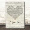 Parmalee I See You Script Heart Decorative Wall Art Gift Song Lyric Print
