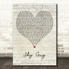 Diana King Shy Guy Script Heart Decorative Wall Art Gift Song Lyric Print
