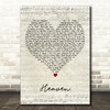 Emeli Sande Heaven Script Heart Decorative Wall Art Gift Song Lyric Print