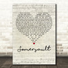 Zero 7 Somersault Script Heart Decorative Wall Art Gift Song Lyric Print