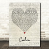 Lana Del Rey Cola Script Heart Decorative Wall Art Gift Song Lyric Print