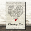 James Moving On Script Heart Decorative Wall Art Gift Song Lyric Print