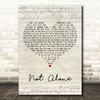 McFly Not Alone Script Heart Decorative Wall Art Gift Song Lyric Print