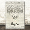 Passenger Rosie Script Heart Decorative Wall Art Gift Song Lyric Print