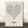 Ed Sheeran Sofa Script Heart Decorative Wall Art Gift Song Lyric Print