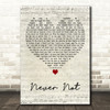 Lauv Never Not Script Heart Decorative Wall Art Gift Song Lyric Print