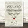 Garbage Milk Script Heart Decorative Wall Art Gift Song Lyric Print