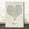 Lany You! Script Heart Decorative Wall Art Gift Song Lyric Print