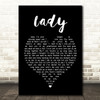 Kenny Rogers Lady Black Heart Song Lyric Quote Print