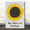 Our Side Que Jehová te Bendiga Grey Script Sunflower Decorative Gift Song Lyric Print