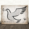 Paddy Tunney She Moves Through The Fair Vintage Dove Bird Decorative Gift Song Lyric Print