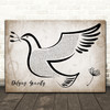 Idina Menzel Defying Gravity Vintage Dove Bird Decorative Wall Art Gift Song Lyric Print