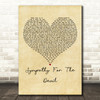 The Rolling Stones Sympathy For The Devil Vintage Heart Decorative Wall Art Gift Song Lyric Print