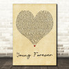 JAY-Z Featuring Mr. Hudson Young Forever Vintage Heart Decorative Wall Art Gift Song Lyric Print
