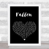 Lauren Wood Fallen Black Heart Song Lyric Quote Print