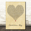 Estelle (feat. Kanye West) American Boy Vintage Heart Decorative Wall Art Gift Song Lyric Print