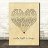 Marc Broussard Lonely Night In Georgia Vintage Heart Decorative Wall Art Gift Song Lyric Print