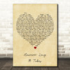 Sent By Ravens However Long It Takes Vintage Heart Decorative Wall Art Gift Song Lyric Print