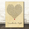 Leif Vollebekk Transatlantic Flight Vintage Heart Decorative Wall Art Gift Song Lyric Print