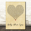 A Rocket To The Moon Baby Blue Eyes Vintage Heart Decorative Wall Art Gift Song Lyric Print